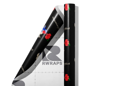 Fluttering Pixels Birds Wrap Film Sheets~Rwraps Series 914 Fluttering Pixels Birds Scrolled Sheet~3