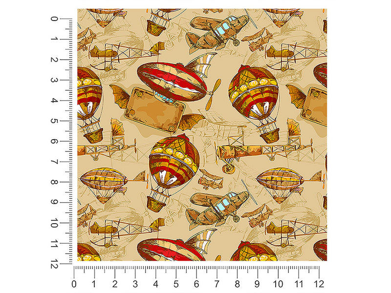 flying machines steampunk 1ft x 1ft Craft Sheets