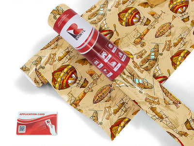flying machines steampunk Craft Vinyl Roll
