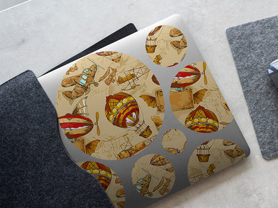 flying machines steampunk DIY Laptop Stickers
