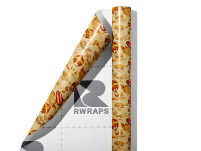 Flying Machines Steampunk Wrap Film Sheets~Rwraps Series 914 Flying Machines Steampunk Scrolled Sheet~3