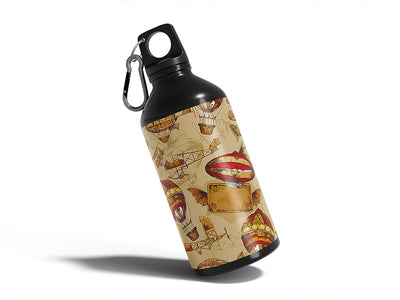 flying machines steampunk Water Bottle DIY Stickers