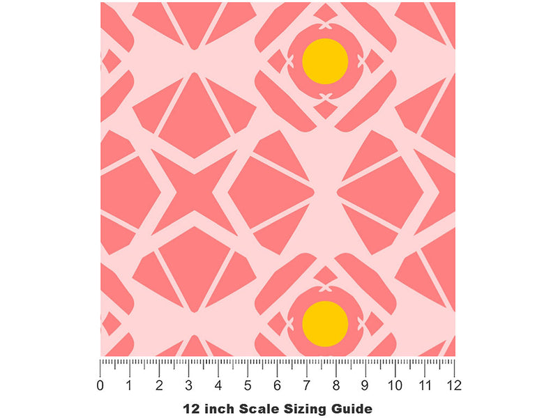 Focus In Art Deco Vinyl Film Pattern Size 12 inch Scale~Rwraps Focus In Art Deco Sizing Chart~2