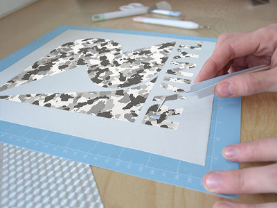foggy woodland camouflage Easy Weed Craft Vinyl