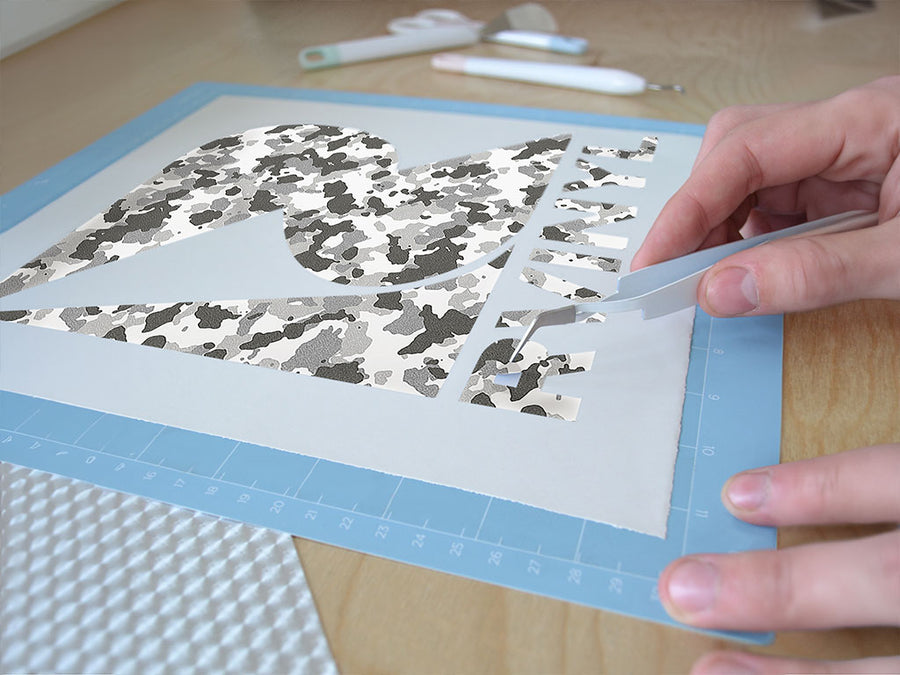 foggy woodland camouflage Easy Weed Craft Vinyl