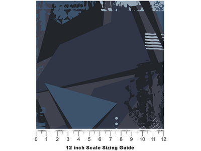 Folded Jeans Abstract Vinyl Film Pattern Size 12 inch Scale~Rwraps Folded Jeans Abstract Sizing Chart~2