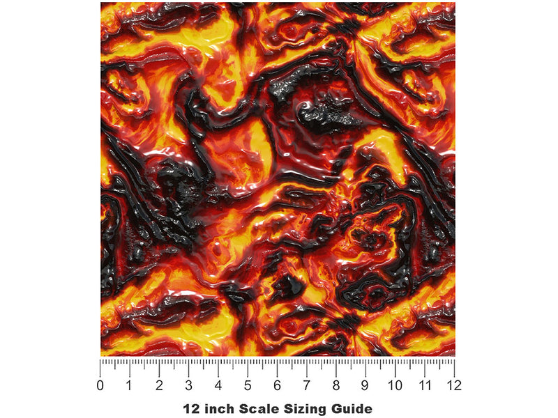 Forbidden Goo Lava Vinyl Film Pattern Size 12 inch Scale~Rwraps Forbidden Goo Lava Sizing Chart~2