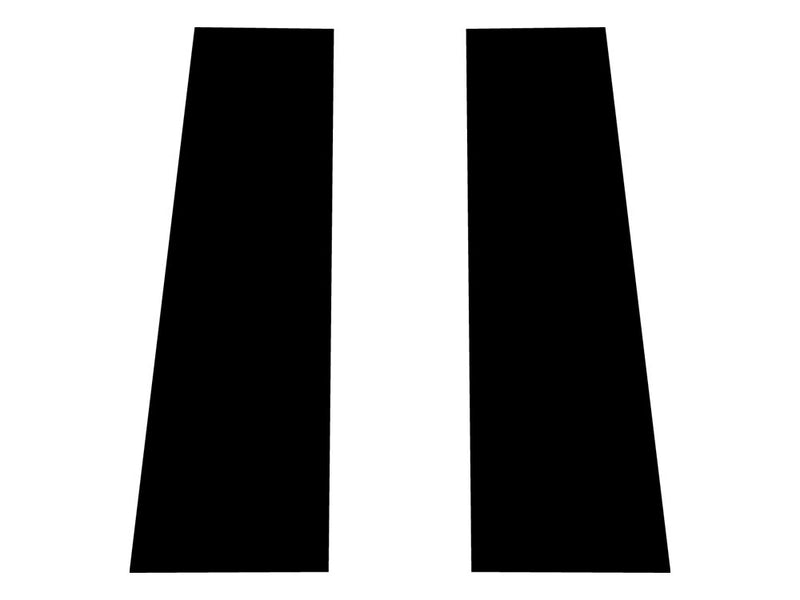 ford bronco 2021-2024 (4 door) Brushed Aluminum Black Pillar Trim Diagram