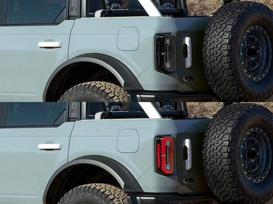 bronco Before and After Smoked Taillights