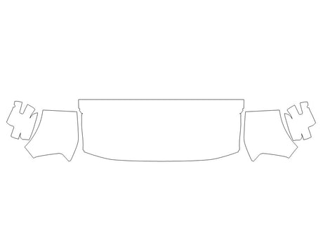 bronco 3M Clear Bra Hood Precut PPF Diagram