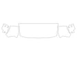 bronco Avery Dennison Clear Bra Hood Precut PPF Diagram