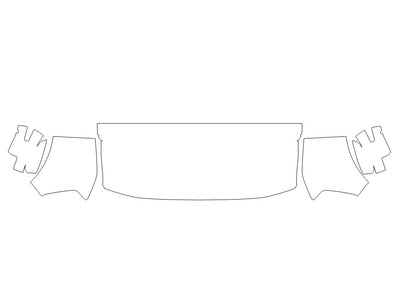 bronco Avery Dennison Clear Bra Hood Precut PPF Diagram