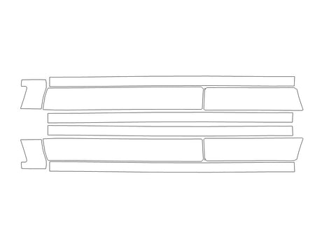 bronco 3M Clear Bra Door Cup Precut PPF Diagram