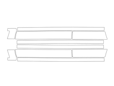 bronco Avery Dennison Clear Bra Door Cup Precut PPF Diagram