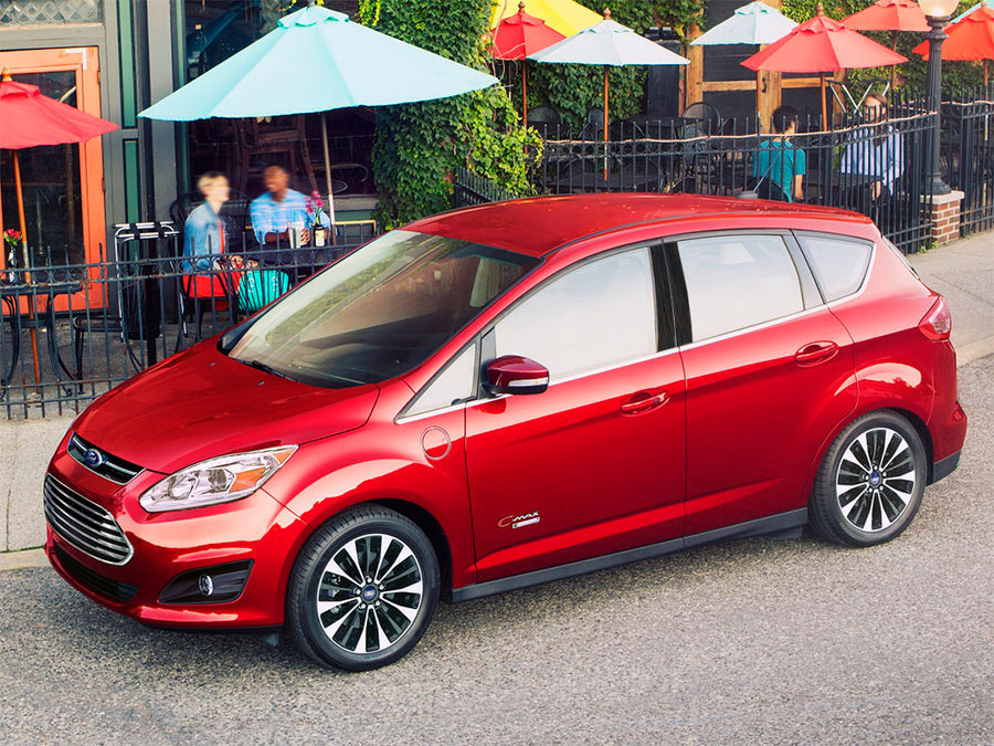 ford c-max 2013-2018 Brushed Aluminum Black Pillar Trim