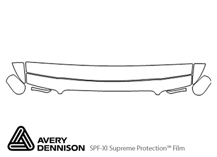 crown victoria Avery Dennison Clear Bra Hood Precut PPF Diagram