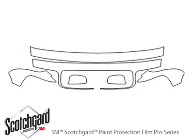 crown victoria 3M Clear Bra Hood Precut PPF Diagram