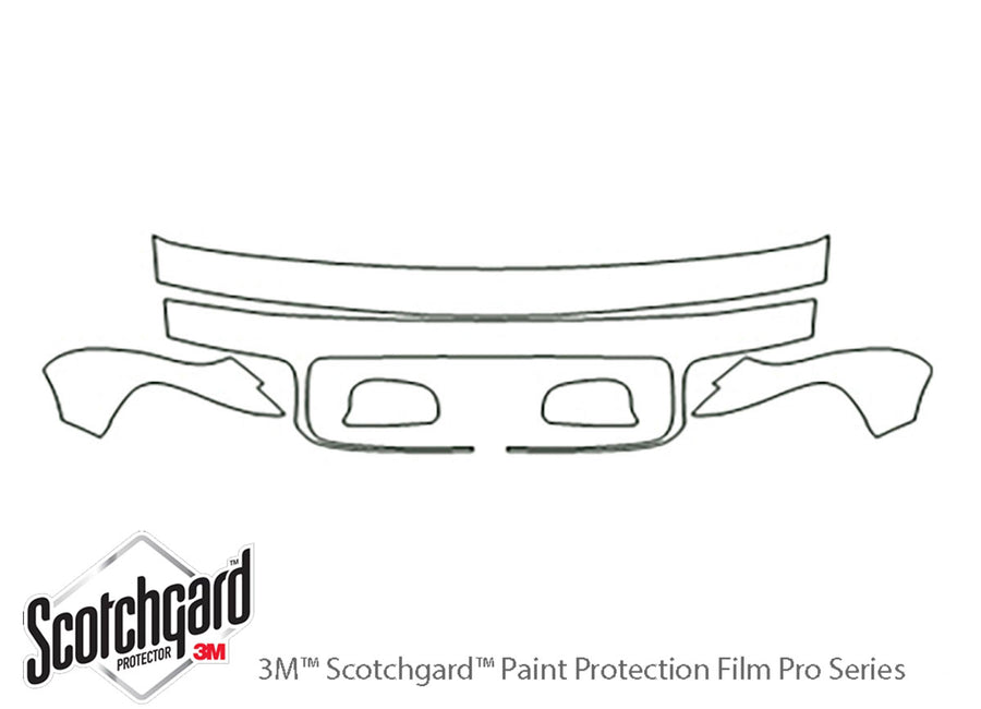crown victoria 3M Clear Bra Hood Precut PPF Diagram