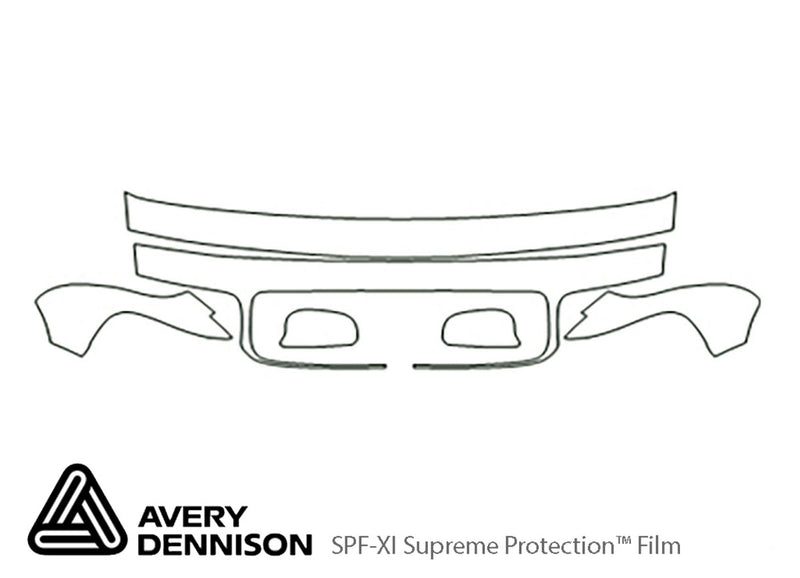 crown victoria Avery Dennison Clear Bra Hood Precut PPF Diagram