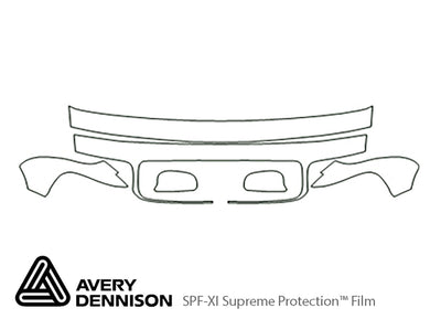 crown victoria Avery Dennison Clear Bra Hood Precut PPF Diagram