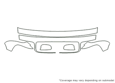 crown victoria 3M Clear Bra Hood Precut PPF Diagram