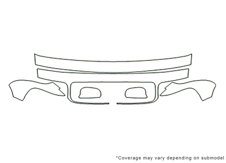 crown victoria 3M Clear Bra Hood Precut PPF Diagram