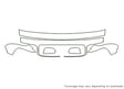 crown victoria Avery Dennison Clear Bra Hood Precut PPF Diagram
