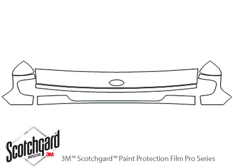 e-150 3M Clear Bra Hood Precut PPF Diagram