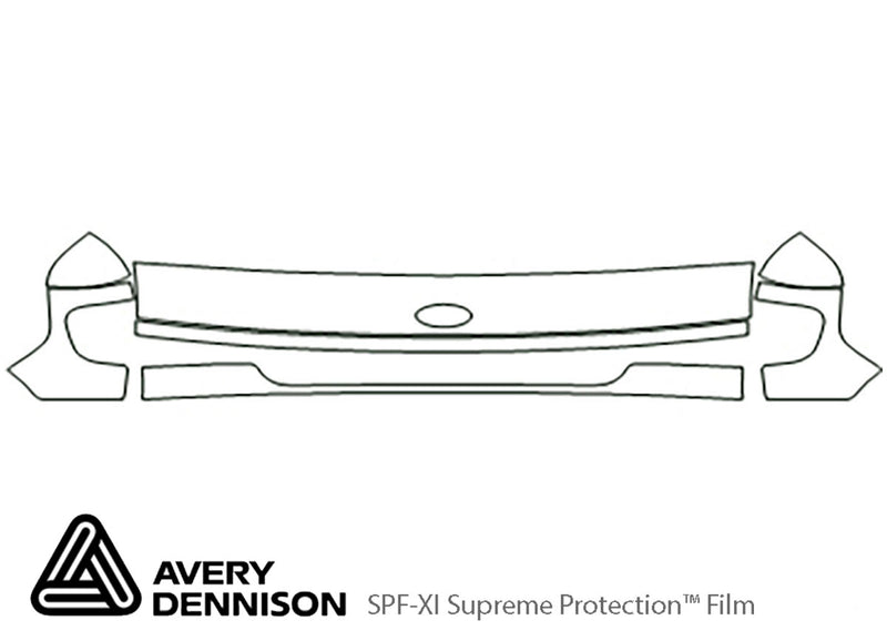e-150 Avery Dennison Clear Bra Hood Precut PPF Diagram