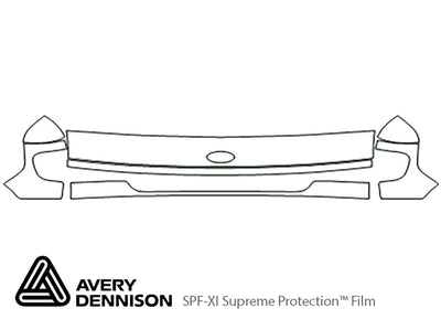 e-150 Avery Dennison Clear Bra Hood Precut PPF Diagram