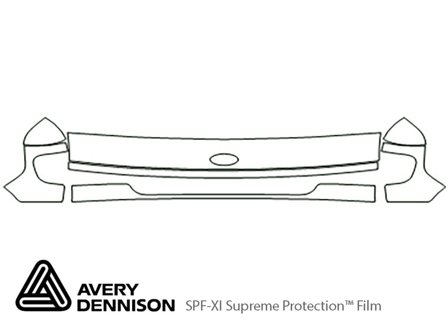 e-150 Avery Dennison Clear Bra Hood Precut PPF Diagram