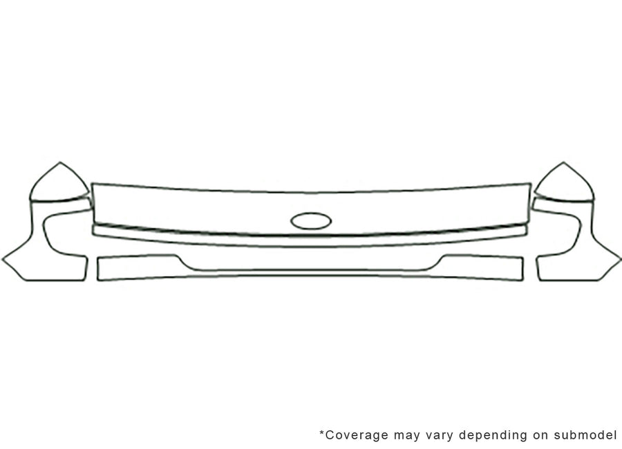 e-150 Avery Dennison Clear Bra Hood Precut PPF Diagram