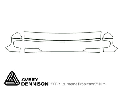 e-150 Avery Dennison Clear Bra Hood Precut PPF Diagram
