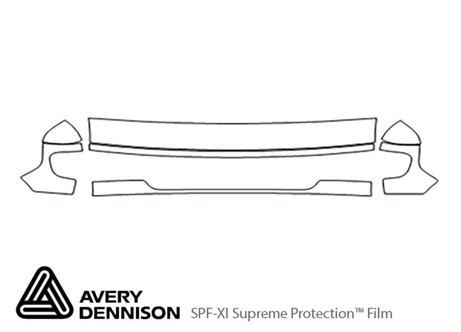 e-150 Avery Dennison Clear Bra Hood Precut PPF Diagram