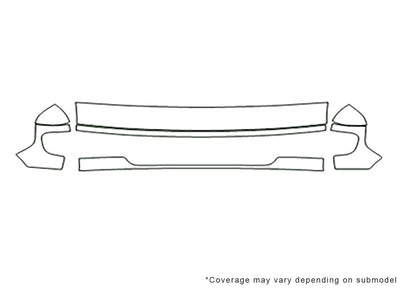 e-150 Avery Dennison Clear Bra Hood Precut PPF Diagram