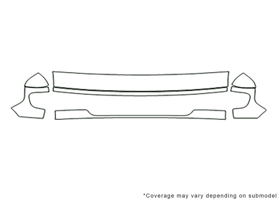 e-150 Avery Dennison Clear Bra Hood Precut PPF Diagram