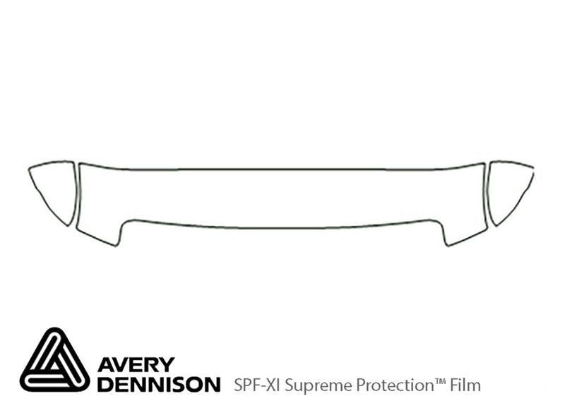 e-150 Avery Dennison Clear Bra Hood Precut PPF Diagram