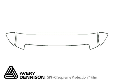 e-150 Avery Dennison Clear Bra Hood Precut PPF Diagram