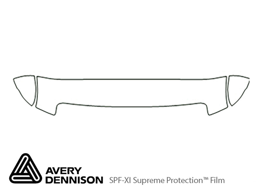 e-150 Avery Dennison Clear Bra Hood Precut PPF Diagram