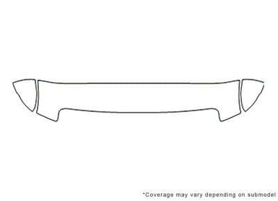 e-150 Avery Dennison Clear Bra Hood Precut PPF Diagram