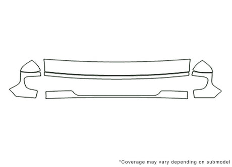 e-250 Avery Dennison Clear Bra Hood Precut PPF Diagram