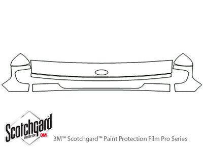 e-350 3M Clear Bra Hood Precut PPF Diagram
