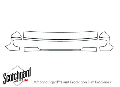 e-350 3M Clear Bra Hood Precut PPF Diagram