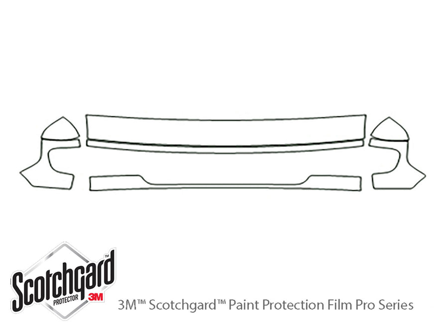 e-350 3M Clear Bra Hood Precut PPF Diagram
