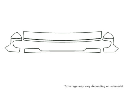 e-350 3M Clear Bra Hood Precut PPF Diagram