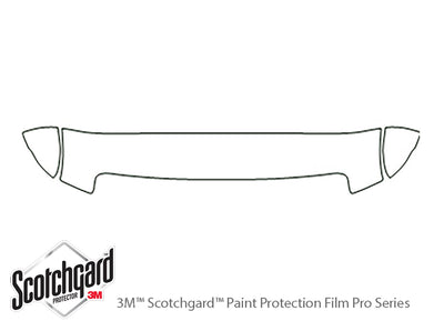 e-350 3M Clear Bra Hood Precut PPF Diagram