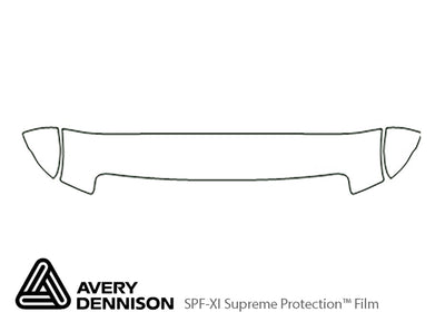 e-350 Avery Dennison Clear Bra Hood Precut PPF Diagram