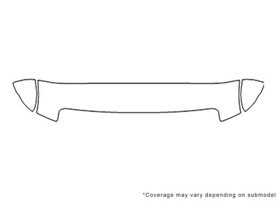 e-350 3M Clear Bra Hood Precut PPF Diagram