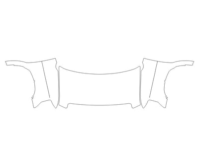 e-series 3M Clear Bra Hood Precut PPF Diagram