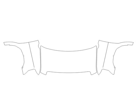 e-series 3M Clear Bra Hood Precut PPF Diagram